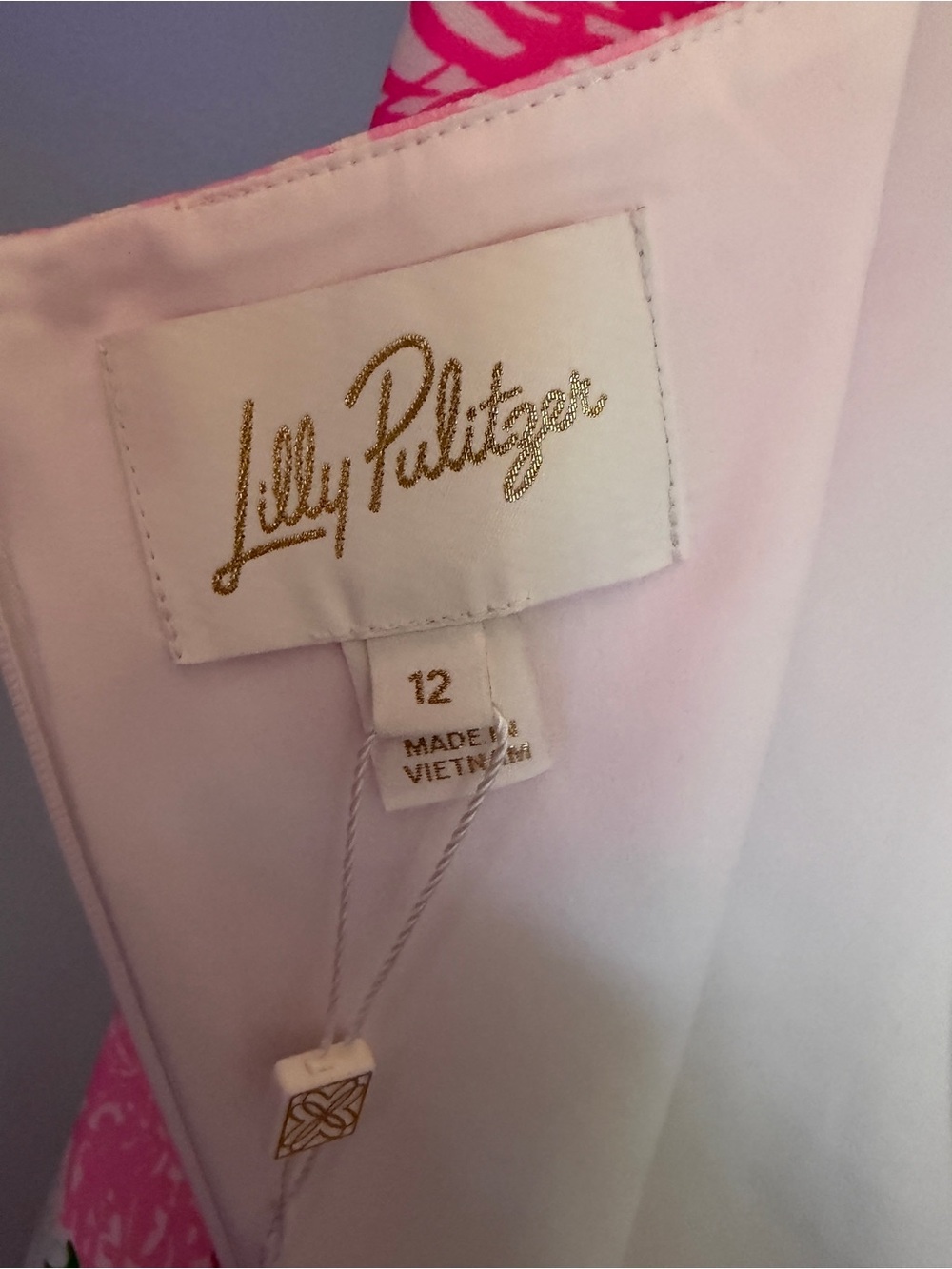 Lilly Pulitzer Pink Floral Midi Dress with Bow Shoulder Straps - Picture 4 of 5